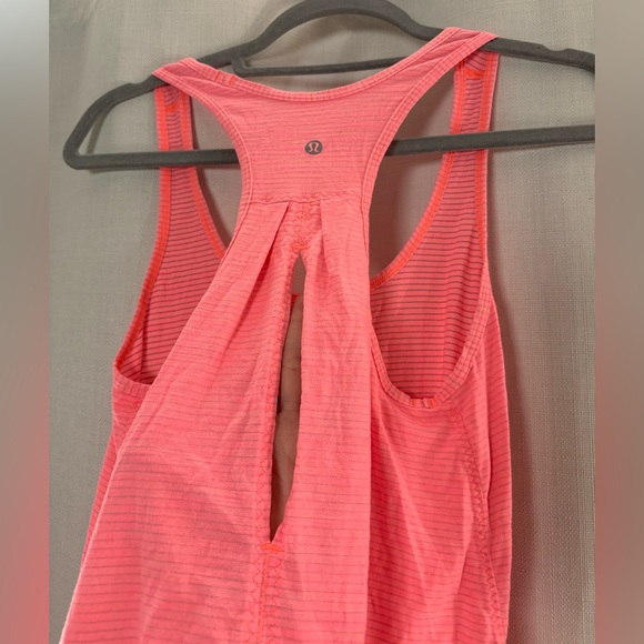 Lululemon Salute The Sun Tank Heathered Yum Yum Pink Racerback - Picture 7 of 8